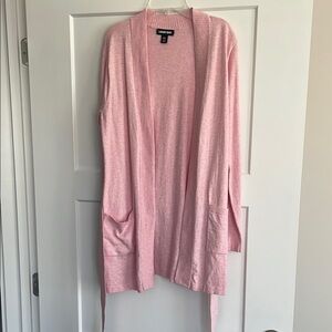 Land’s End Pink Open-Front Cardigan Sweater